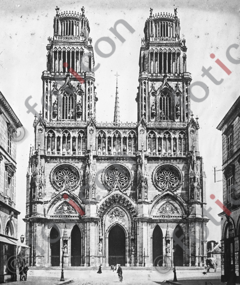 Kathedrale Sainte-Croix d&#039;Orléans | Cathedral of Sainte-Croix d&#039;Orléans  - Foto simon-156-068a-sw.jpg | foticon.de - Bilddatenbank für Motive aus Geschichte und Kultur